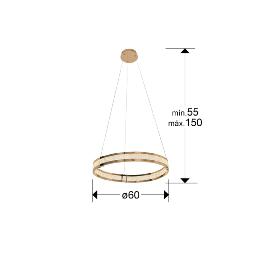 LORIAN- LAMPARA 1 ARO DORADO BRILLO - SCHULLER