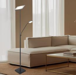 Pie salon LAMBER negro led 30w+5w / 3180+300lm /4000k - ALEMAR