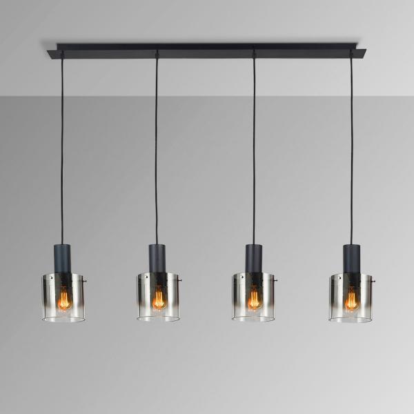 VENIZE LAMPARA 4L NEGRO-SMOKE - ILUMINACION i3 By SCHULLER