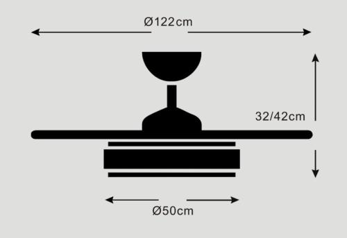 ventilador chloe xl pb lighting medida