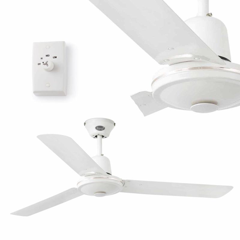 Ventilador Eco Indus FARO blanco 3 velocidades 120cm.Ø