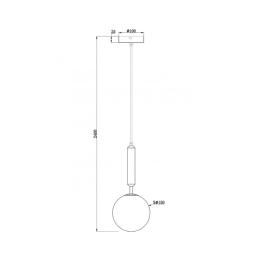 Colgante FICUS negro bola opal 1 x 30w g-9 - ALEMAR