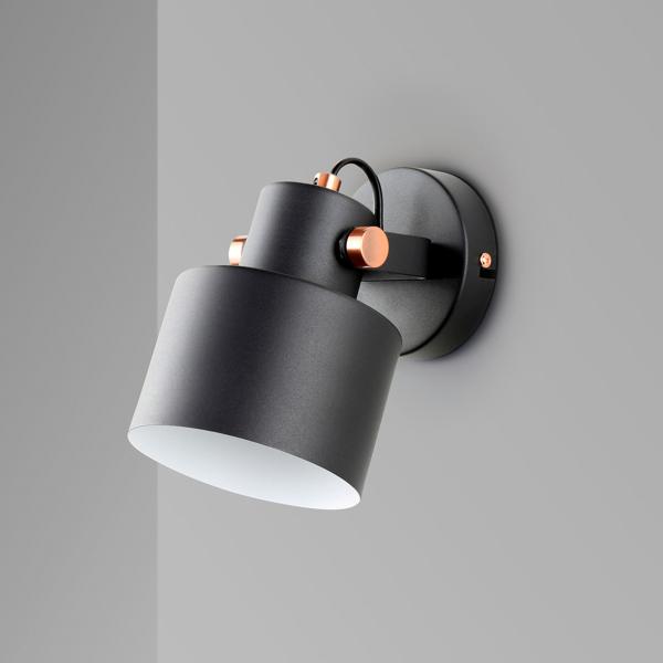 i3-ERIKA- APLIQUE 1L NEGRO-COBRE - ILUMINACION i3 By SCHULLER