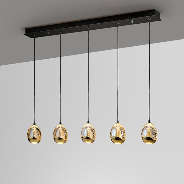 ROCIO- LAMPARA 5L NEGRO-ORO - SCHULLER