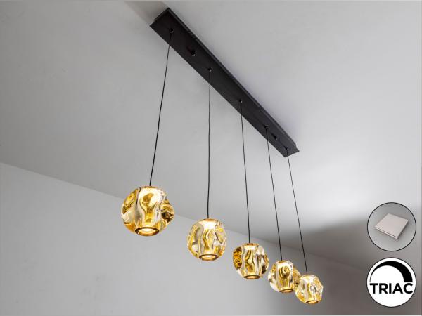 ZARIA LAMP 5L- NEGRO/BRONCE/AMBAR DIM - SCHULLER