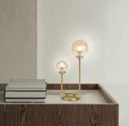 Sobremesa GALAXIA latón ambar 2 x 28w g-9 - ALEMAR