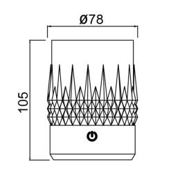 Sobremesa Portatil Bateria LED - Lax Mantra Oro