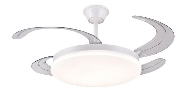 Ventilador Retractil Chloe-XL Blanco P&B - Motor DC. 50-122cmØ.
