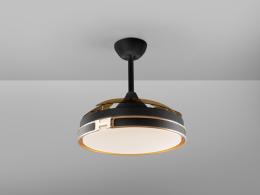 Ventilador Heron Schuller - Negro Oro Motor DC LED Dimable Ø106cm