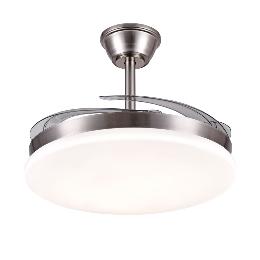 Ventilador Retractil Chloe-XL Niquel P&B - Motor DC. 50-122cmØ.