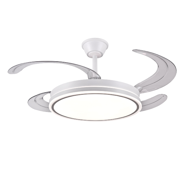 Ventilador STELLA L Blanco P&B - Motor DC Ø50-108cm Luz LED