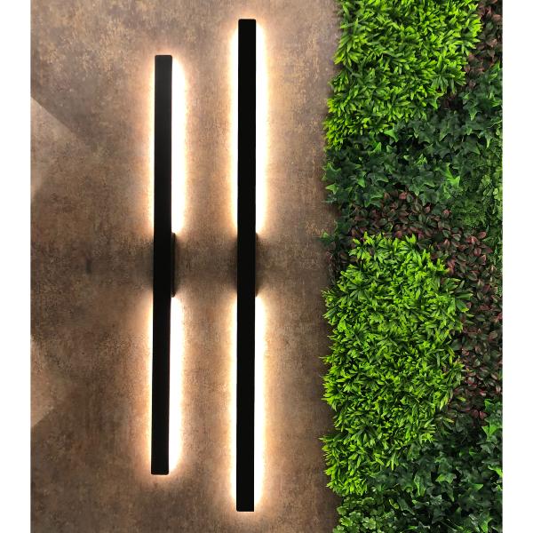 Aplique exterior Lotus Negro Mantra - Luz LED 