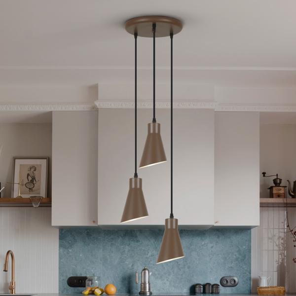 i3-BERA- LAMPARA 3L -MARRON - ILUMINACION i3 By SCHULLER