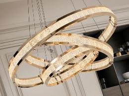 LORIAN- LAMPARA 3 AROS DORADO BRILLO - SCHULLER