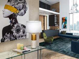 LUCIAN-SOBREMESA 1L MARMOL BLANCO - SCHULLER