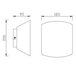 Aplique interior ASIMETRIC Redondo Blanco Mantra - Bombilla Led