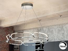 Lampara Colette Schuller - Cromo 80cm Ø. LED