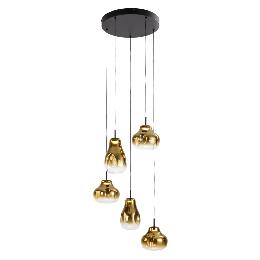 ALEDIS- LAMPARA 5L NEGRO-DORADO - SCHULLER