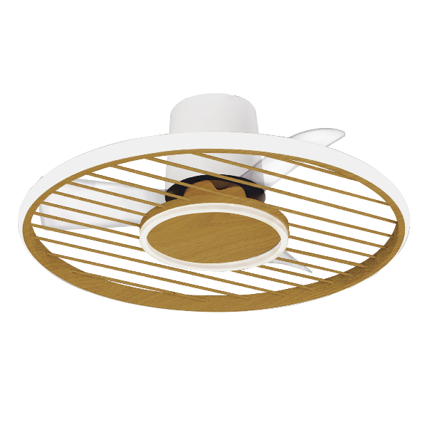 Ventilador Soho Mantra - Blanco Madera Motor DC Luz LED Ø66cm