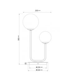 Sobremesa 2 L COSMICA latón 2 x 28w g-9 - ALEMAR