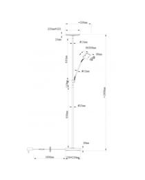 Pie salon LAMBER negro led 30w+5w / 3180+300lm /4000k - ALEMAR