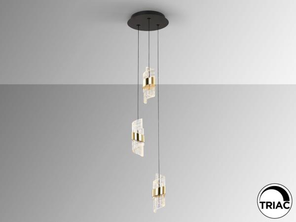 ILIADA- LAMPARA 3L NEGRO-ORO - SCHULLER