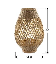 YAIZA SOBREMESA PAPEL TRENZADO H55 - SCHULLER