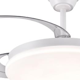 Ventilador Chloe L Blanco P&B - Motor DC Ø50-108cm Luz LED