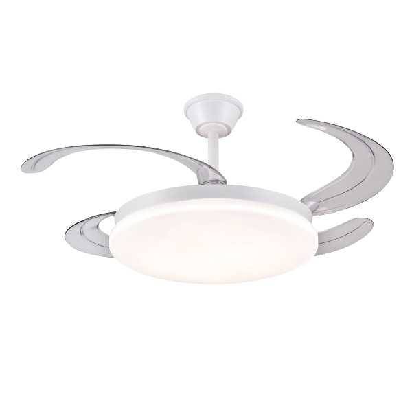 Ventilador Retractil Chloe-XL Blanco P&B - Motor DC. 50-122cmØ.