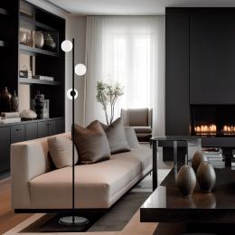 Pie salon RIVER 3 L negro-opal - ALEMAR