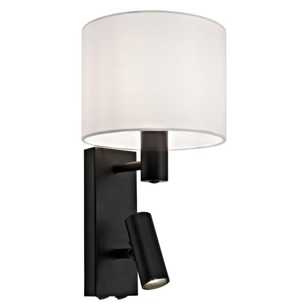 Aplique HERA negro pantalla blanca - ALEMAR