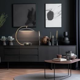 Sobremesa 1 L NANDA negro mate led 12w 1140lm 3000k - ALEMAR