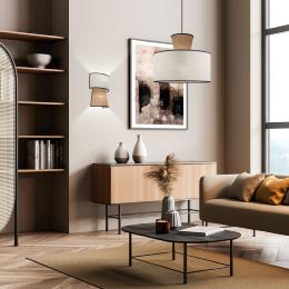 Colgante SELMA beige-tostado 1 x 60w e-27 - ALEMAR