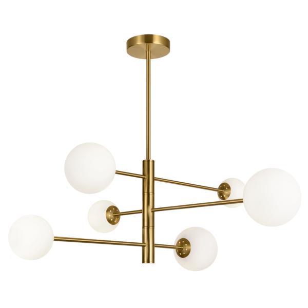 Lampara 6L COSMICA latón - ALEMAR