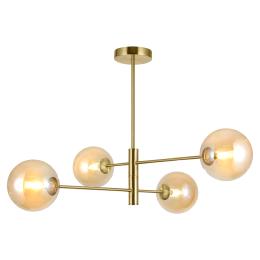 Lampara 4L GALAXIA latón ambar - ALEMAR