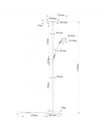 Pie salon DAYA madera led 25w / 3180+300lm / 4000k - ALEMAR