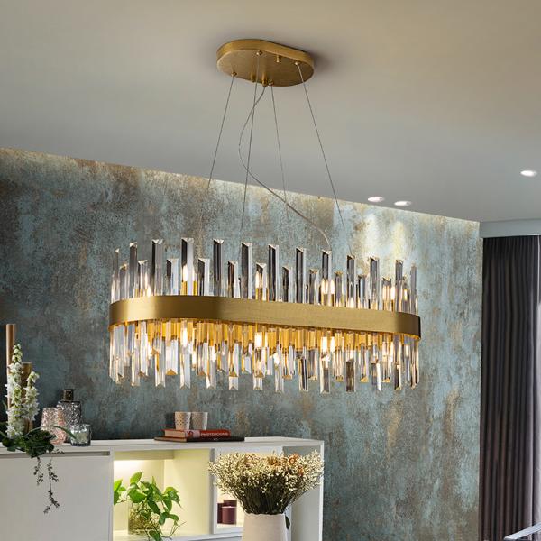 Lampara colgante lineal GRACE - Schuller.  20 Bombilla G9