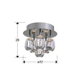ROCIO- PLAFON 6L CROMO DIMABLE - SCHULLER