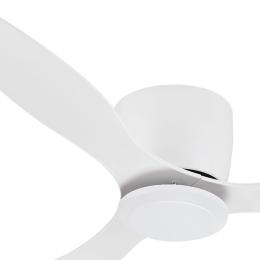 Ventilador Emily XXL Blanco Sin luz especial techos bajos - Motor DC 132 cmØ.