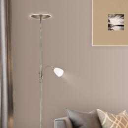 Pie salon ATOS cuero led 18w 4000k + 1 x 40w e-14 - ALEMAR