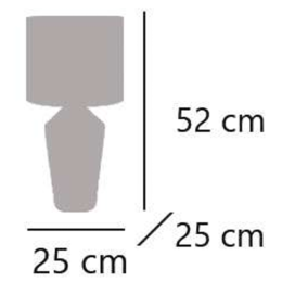 Sobremesa BARRON marron 1 x 60w e-27 - ALEMAR