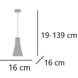 Colgante BARROS lino tostado 1 x 60w e-27 - ALEMAR