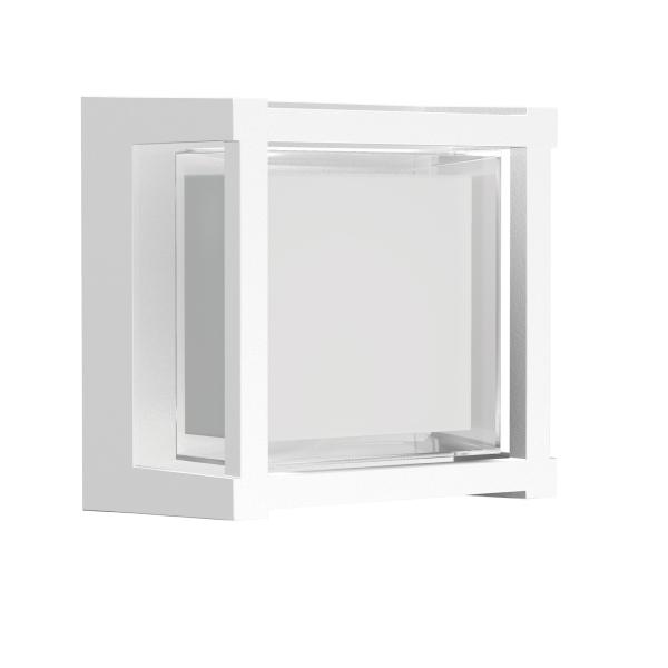 Aplique exterior CREEK Cuadrado Mantra Blanco - Luz LED