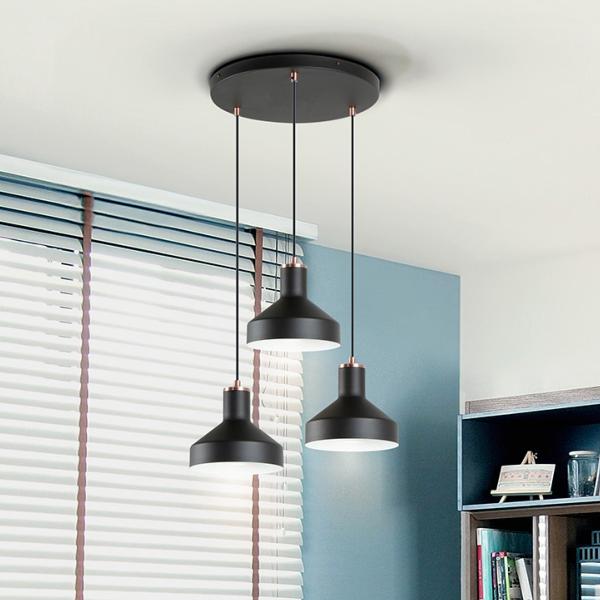 I3-IRIAS- LAMPARA 3L NEGRO-COBRE D45 - ILUMINACION i3 By SCHULLER
