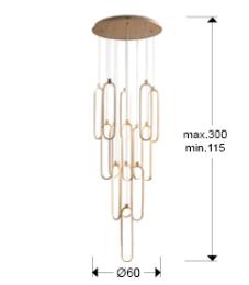 COLETTE-LAMPARA 14L ORO ROSA DIM - SCHULLER