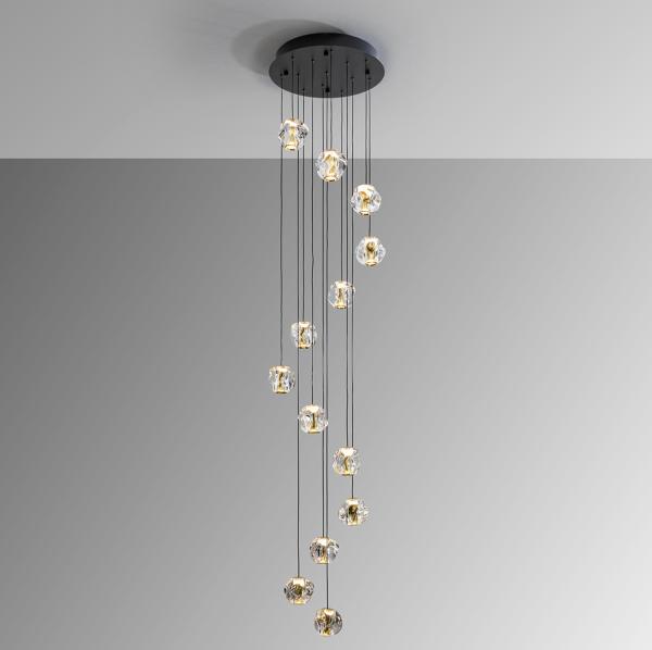 ZARIA LAMP 13L- NEGRO/ORO/TRANSP D60 DIM - SCHULLER