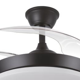 Ventilador Tridente Mini Negro - Fabrilamp. Motor DC Ø91cm