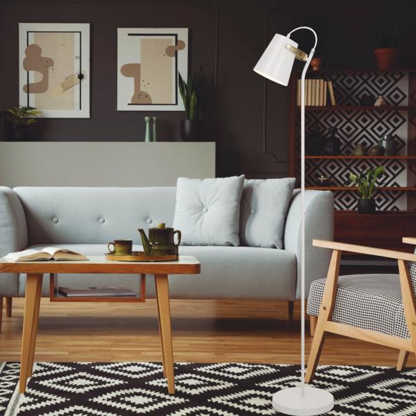 Lampara de pie Lupen Blanco Alemar - Bombilla E27 