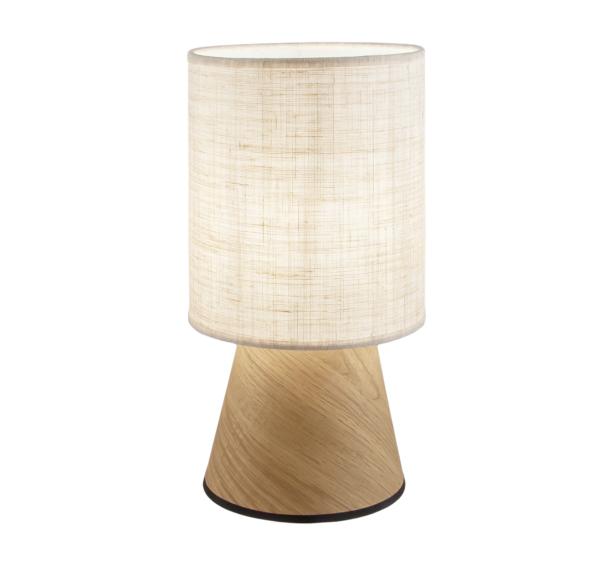 Sobremesa AOSTA beig/madera 1 x 60w e-27 - ALEMAR