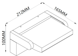 Aplique exterior Mantra Cooper Blanco - Sensor Luz LED